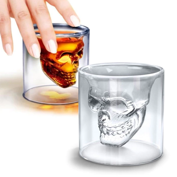 Verre Tête de Mort - Shooter Crâne pour Whisky