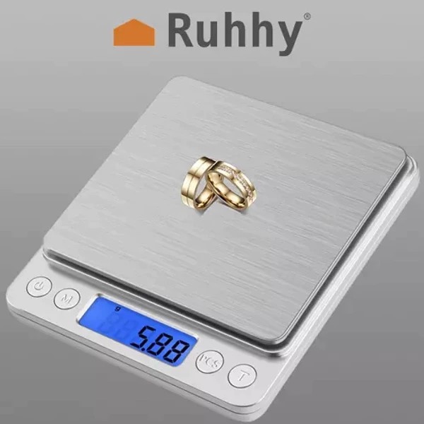 Balance de cuisine 500 g x 0,01 g Ruhhy 19899