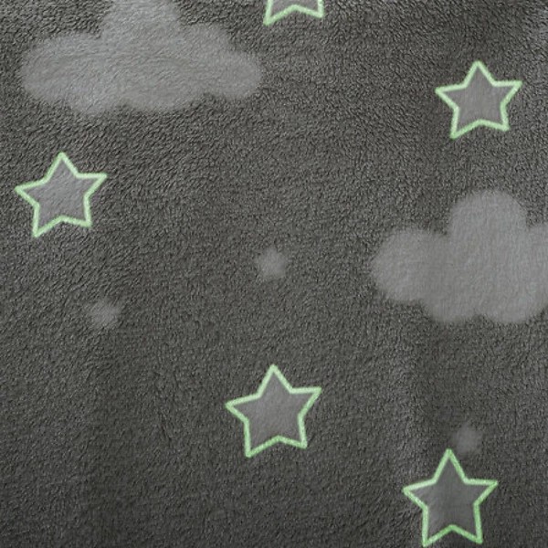 Plaid phosphorescent gris 125 x 150 cm