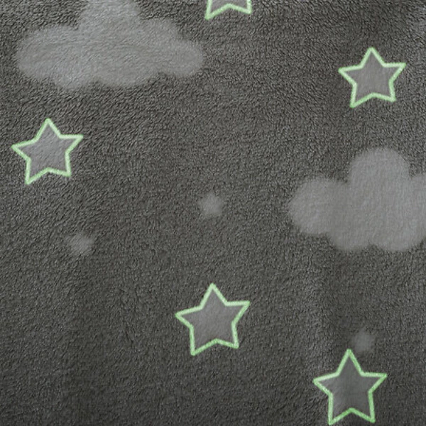 Plaid phosphorescent gris 125 x 150 cm