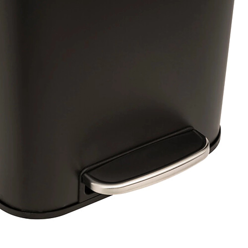 poubelle car metal 30l nr delta, noir