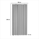 rideau douche gris eva, gris moyen