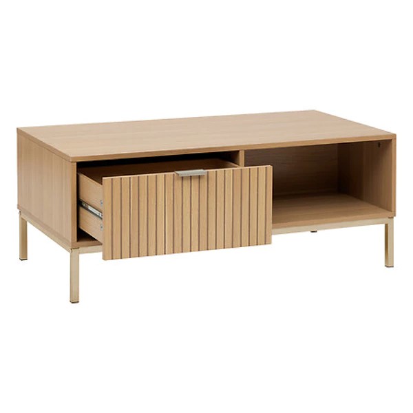 Table basse 1 tiroir Tasso, beige