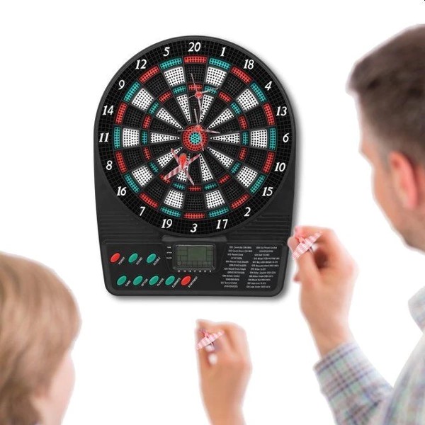 Mini jeu de fléchettes électronique, présentoir