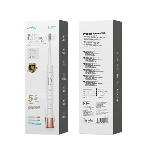 Brosse à dents électrique blanche