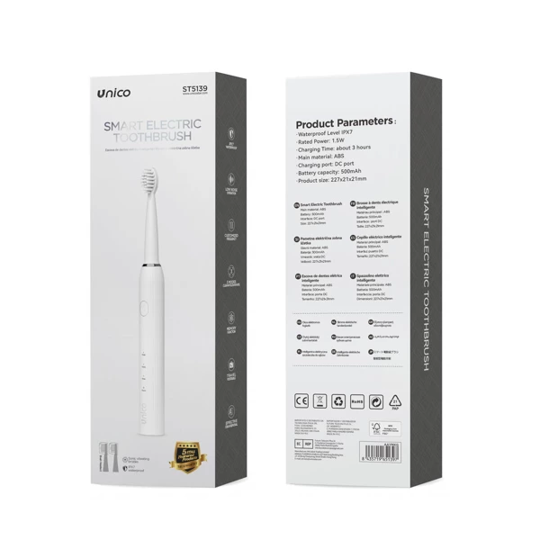 Brosse à dents électrique blanche