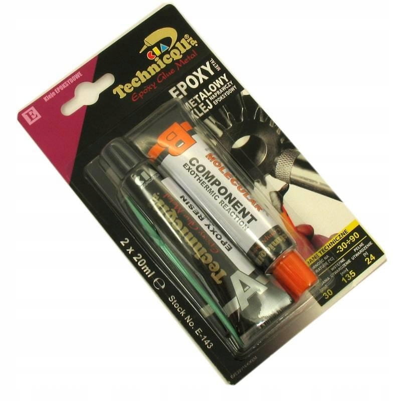 Colle epoxy metal pour fer métal 2x20ml 