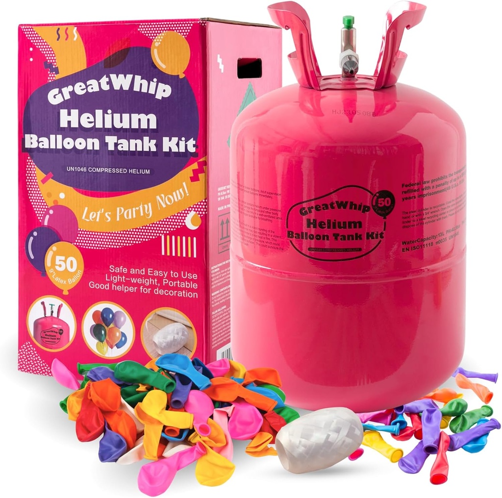 Bouteille Helium 50 Ballons 23cm-9" / 13L