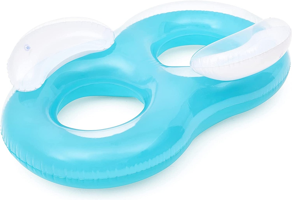 (43009) 2-seater round buoy with Double Ring backrest 188 x 117 cm