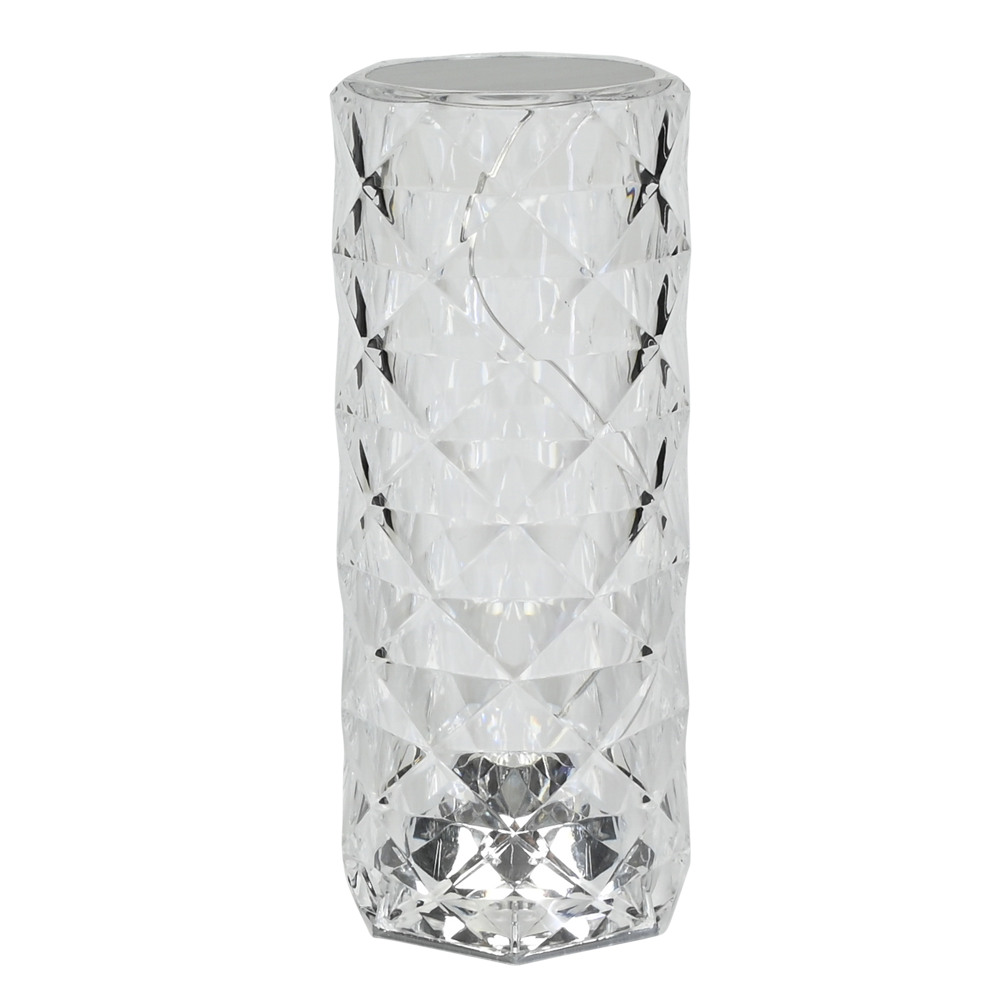 Lampe de table LED rechargeable Crystal + télécomm 
