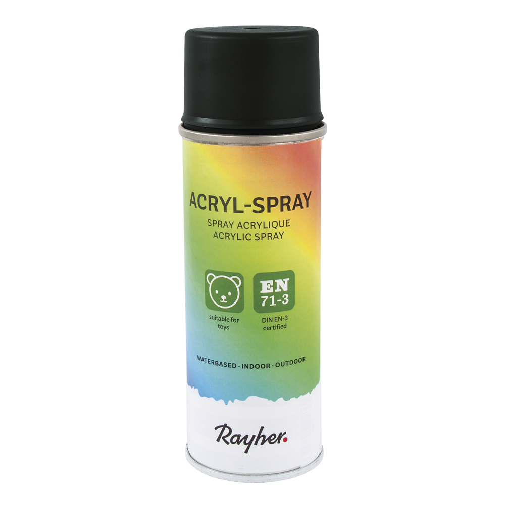 Acrylic, black spray, 200 ml