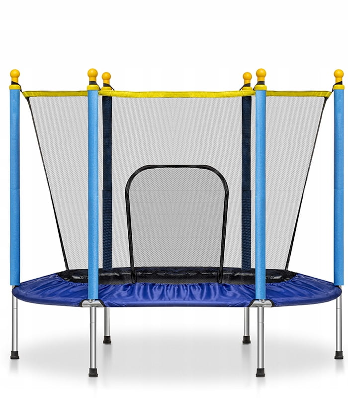 Stable garden trampoline for children with line