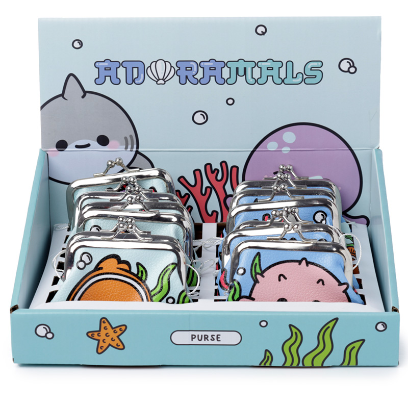 Porte-Monnaie Fermeture Click Clac Animaux Marins