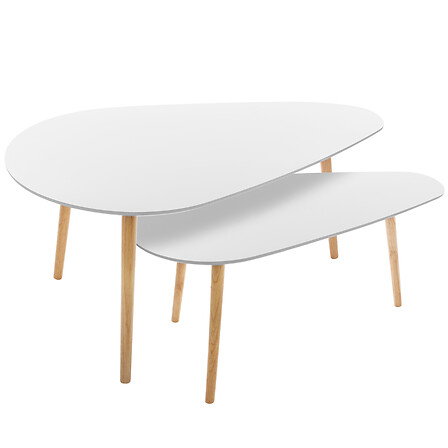 White Mileo coffee table x2 white