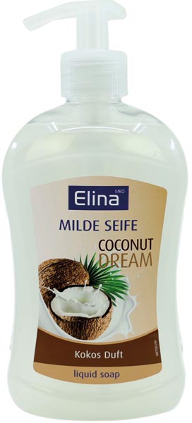 Savon liquide Elina coco 500ml 