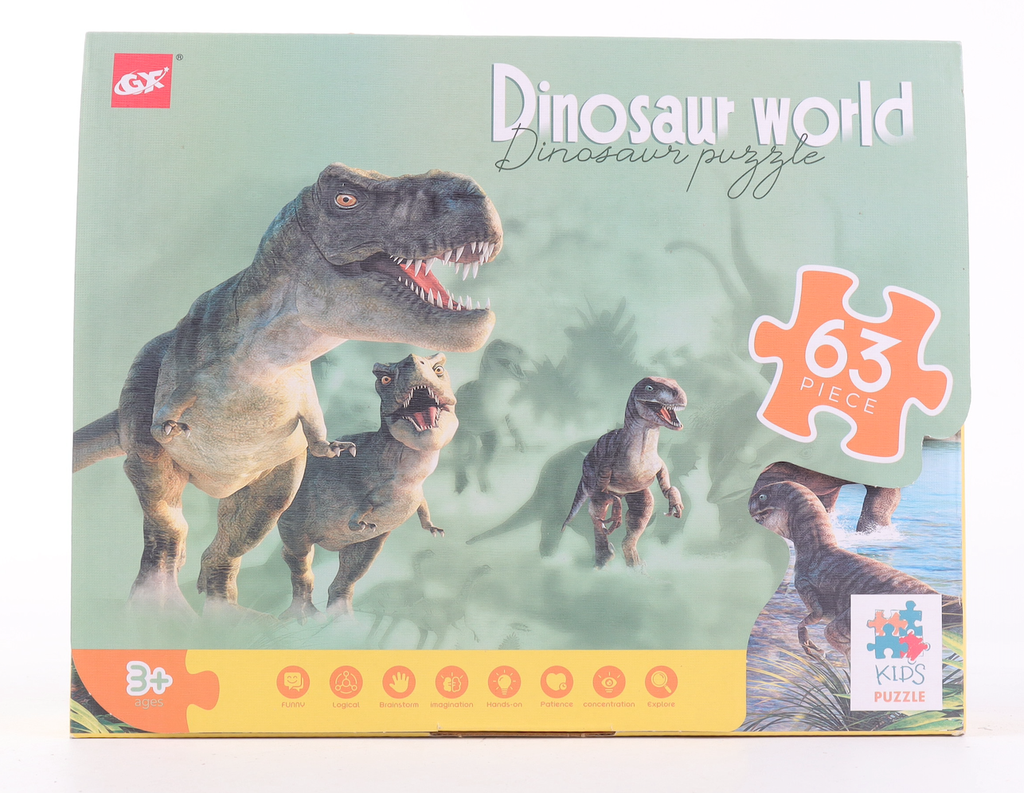 DINOSAUR WORLD PUZZLE 63 PCS
