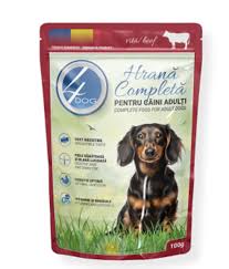 4DOG Nourriture humide Boeuf pour chiens 100 g