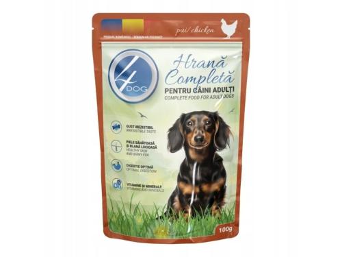 4DOG Wet dog food 100 g, Chicken Adult