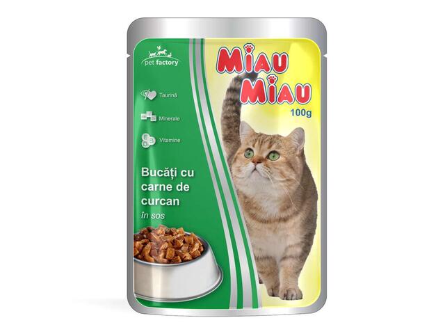 Miau Miau Wet Cat Food 100g, Turkey
