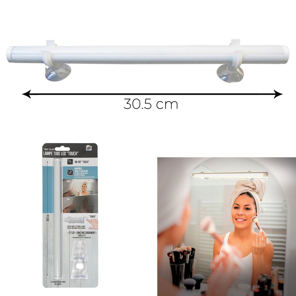 Detecteur led x27 touch a ventouse 80 lumens 30,35cm