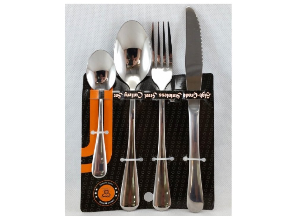 4 metal cutlery set
