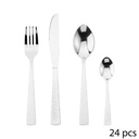 [134854 ZEN06] Couverts inox 24p SG d'Oro argent