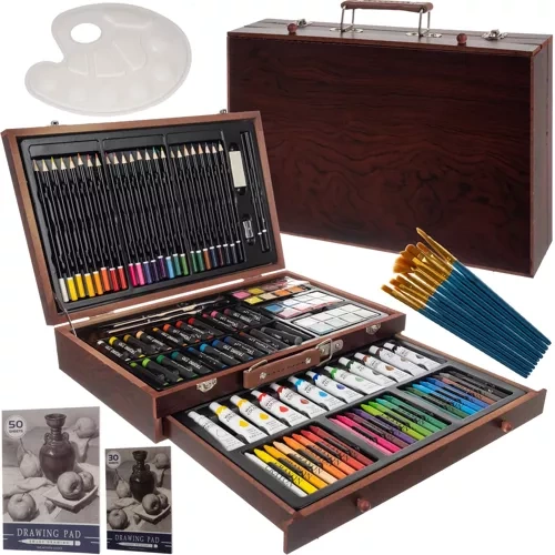 Kit peinture en valise - 128 pièces Maaleo 216