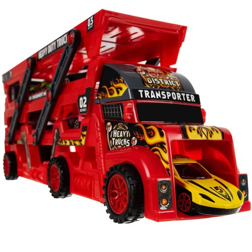 Transporter truck with 6 cars