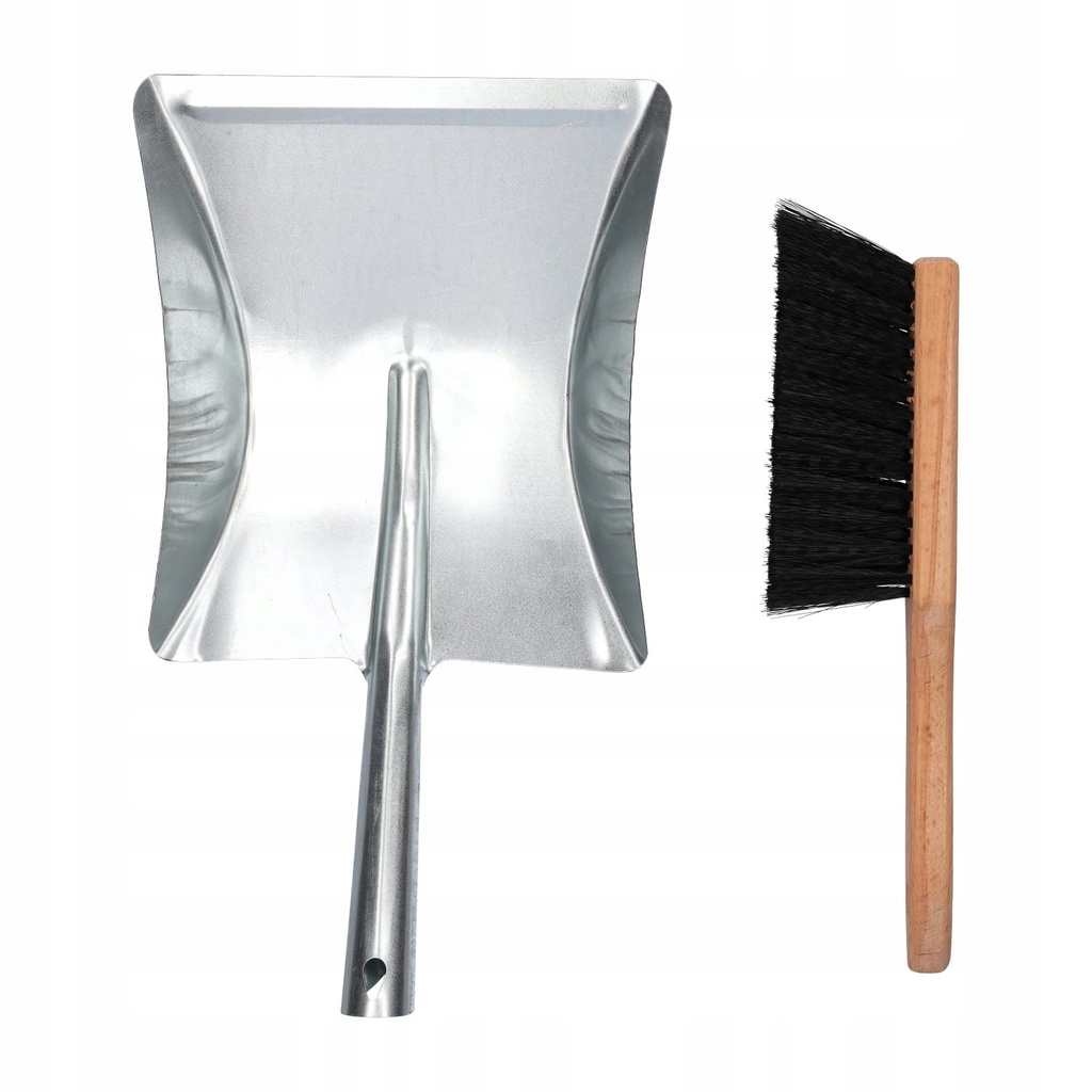 Set de nettoyage, balai, pelle en métal