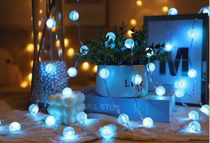 [T-Z05-FROID] Guirlande Perle 22M 6000K BLANC-FROID 200LED