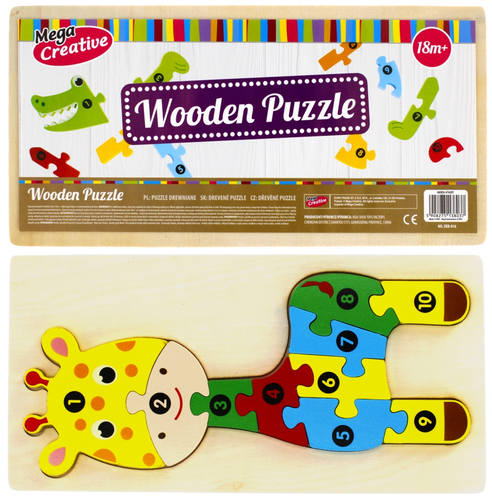 Puzzle Bois Girafe 10 14x30 