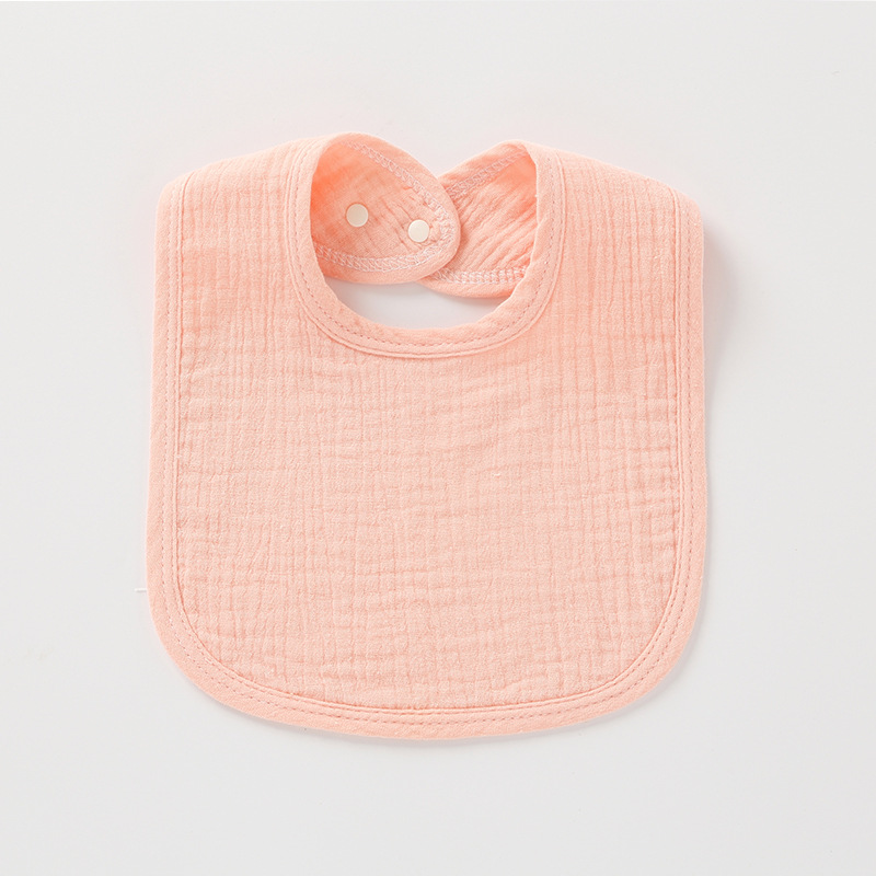 Pretty pink adjustable cotton muslin bib