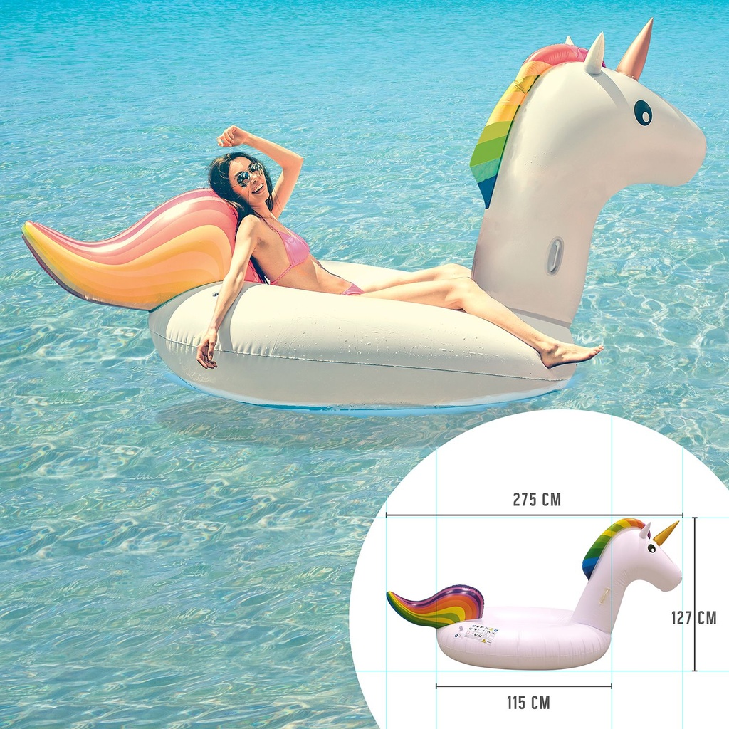 Bouee gonflable licorne xl 275cm
