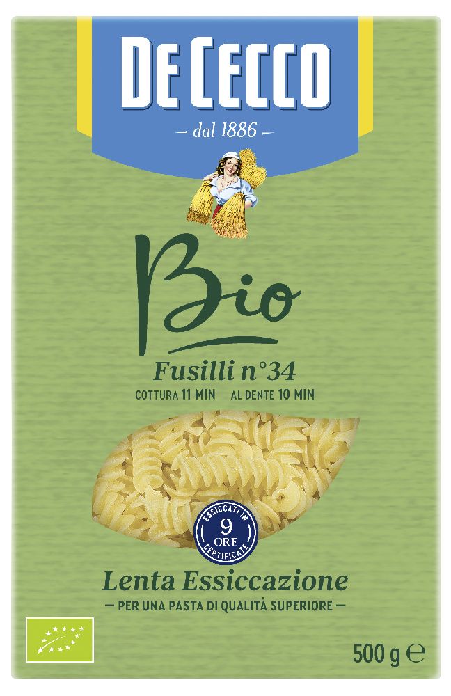 De Cecco pâtes fusilli bio n.34, 500g 