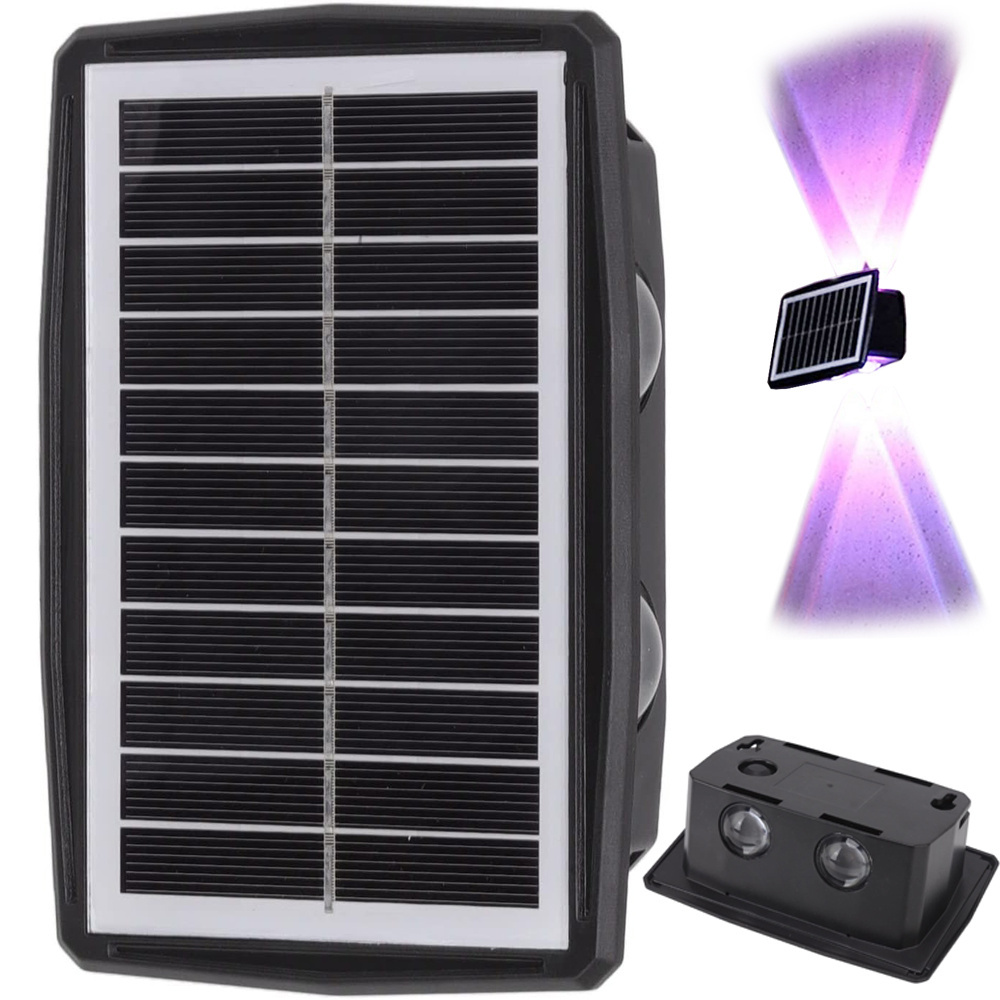 LED solar facade lamp with sensor