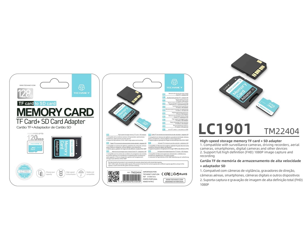 128 GB Micro SD memory card with adapter