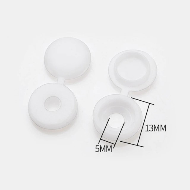 Screw Cover Caps (100 pcs) - White