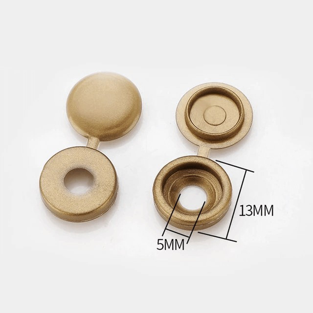Screw Cover Caps (100 pcs) - Gold