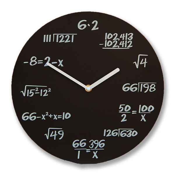 Mathematical clock - Black