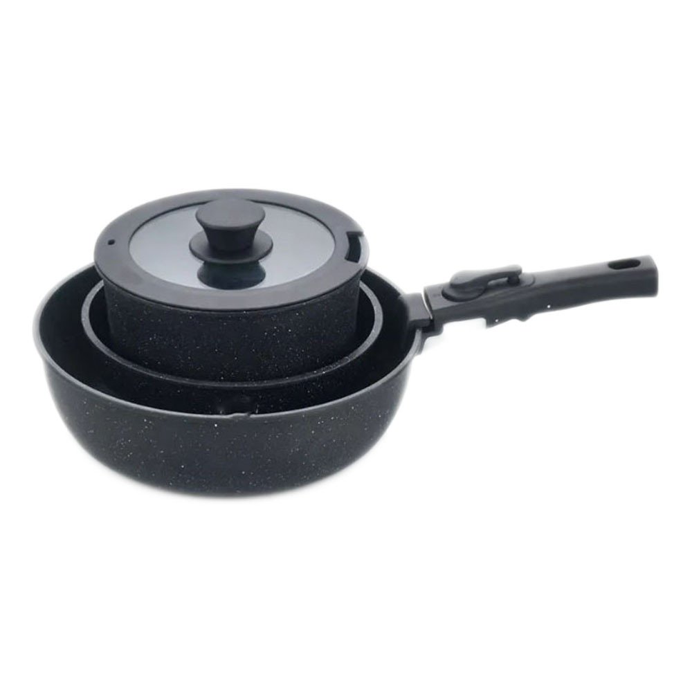 5-piece cookware set with removable handles