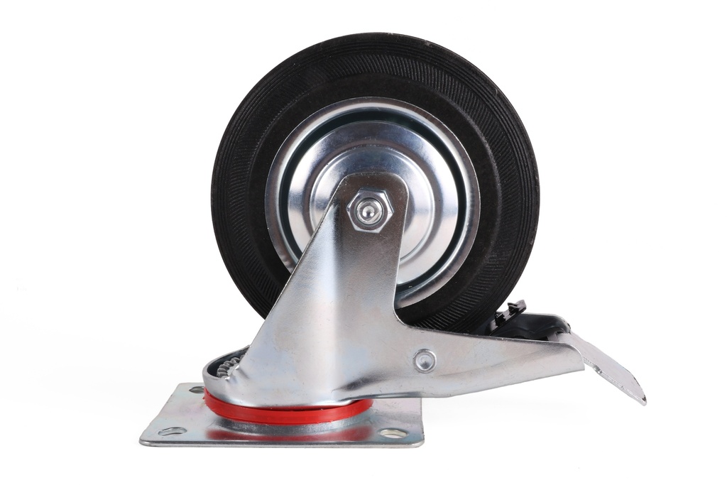 Swivel castor + brake 160 mm