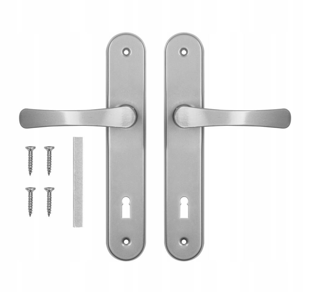 Poignee de porte pour portes 72 argent biscuit clé