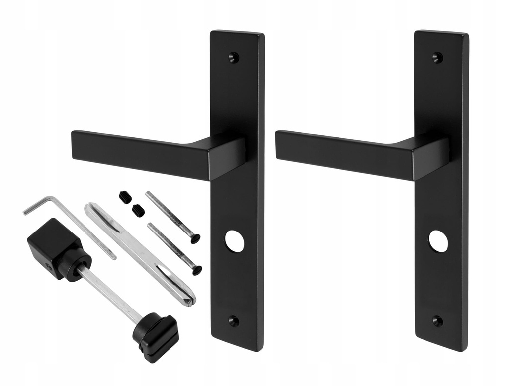 Square cast iron toilet door handle, 72 m