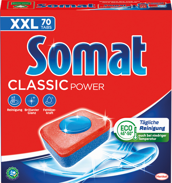 SOMAT Comprimes nettoyants pour lave-vaisselle 70 XXL Tabs