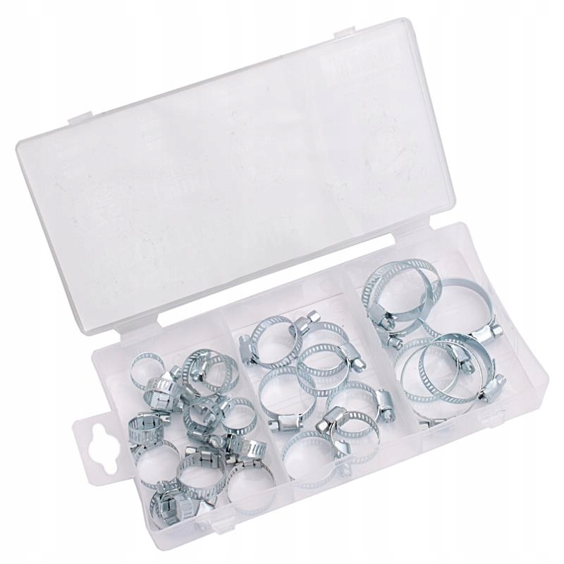 Un jeu de colliers à visser pour tuyaux 