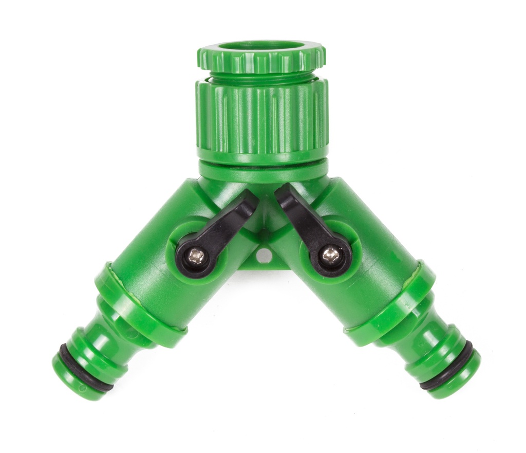 Raccord rapide pour tuyau 2 voies 1/2" -3/4"