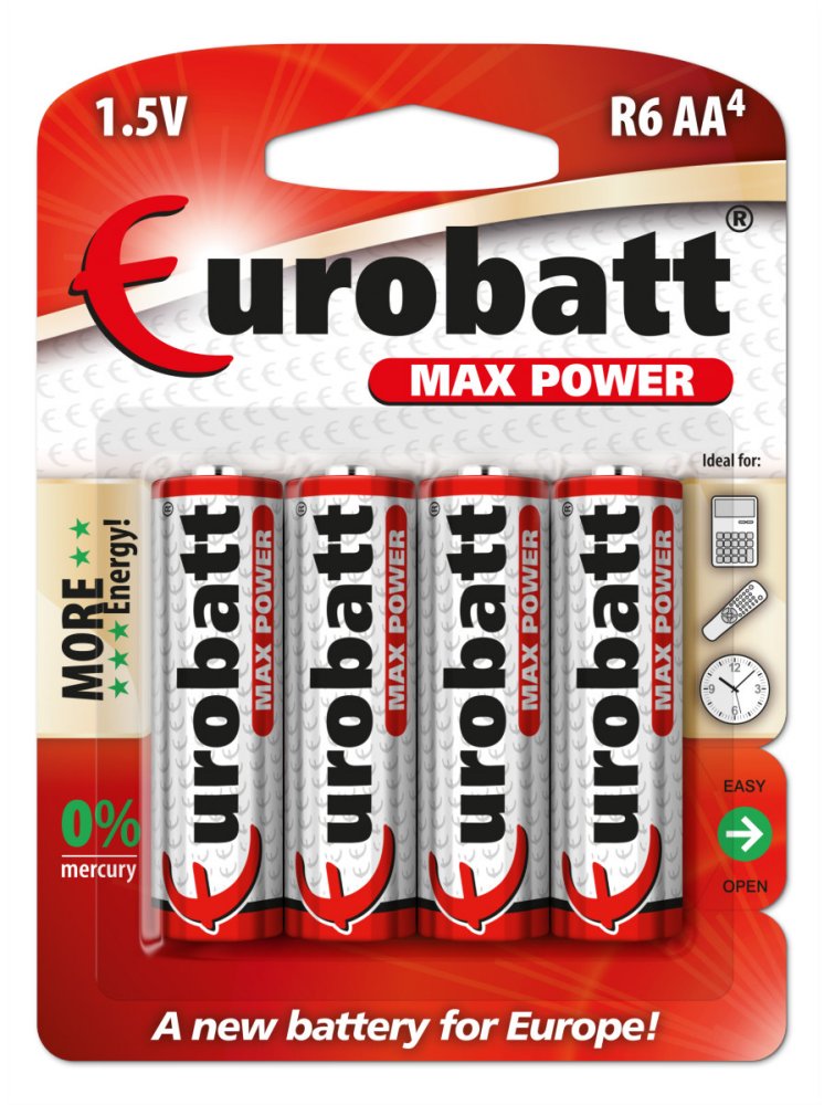 Max Power AA R6 batteries - 4 pieces