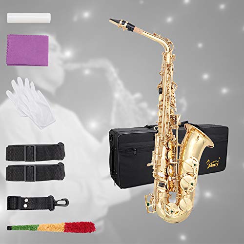 Glarry Alto Saxophone in E♭ (Eb) – Gold Finish