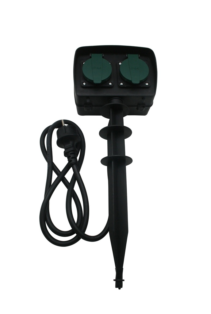 Garden socket on stake with timer 1.5 m
