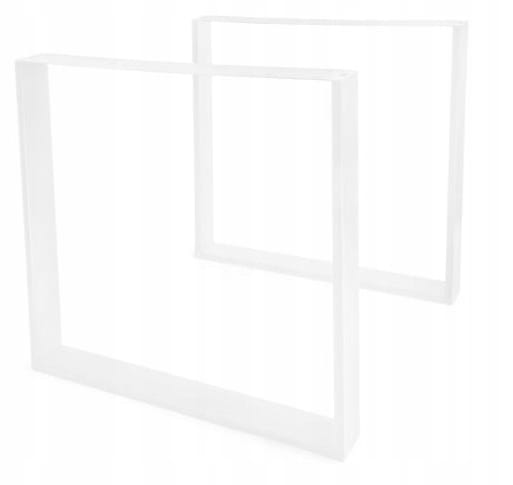 Square table legs 780 × 730 mm – White Steel